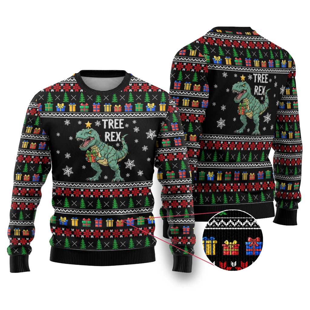 Tree Rex Christmas Ugly Christmas Sweater Xmas Holiday Patterns - Wonder Print Shop