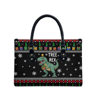 Tree Rex Christmas Leather Bag Xmas Holiday Patterns - Wonder Print Shop