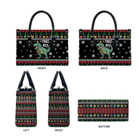 Tree Rex Christmas Leather Bag Xmas Holiday Patterns - Wonder Print Shop