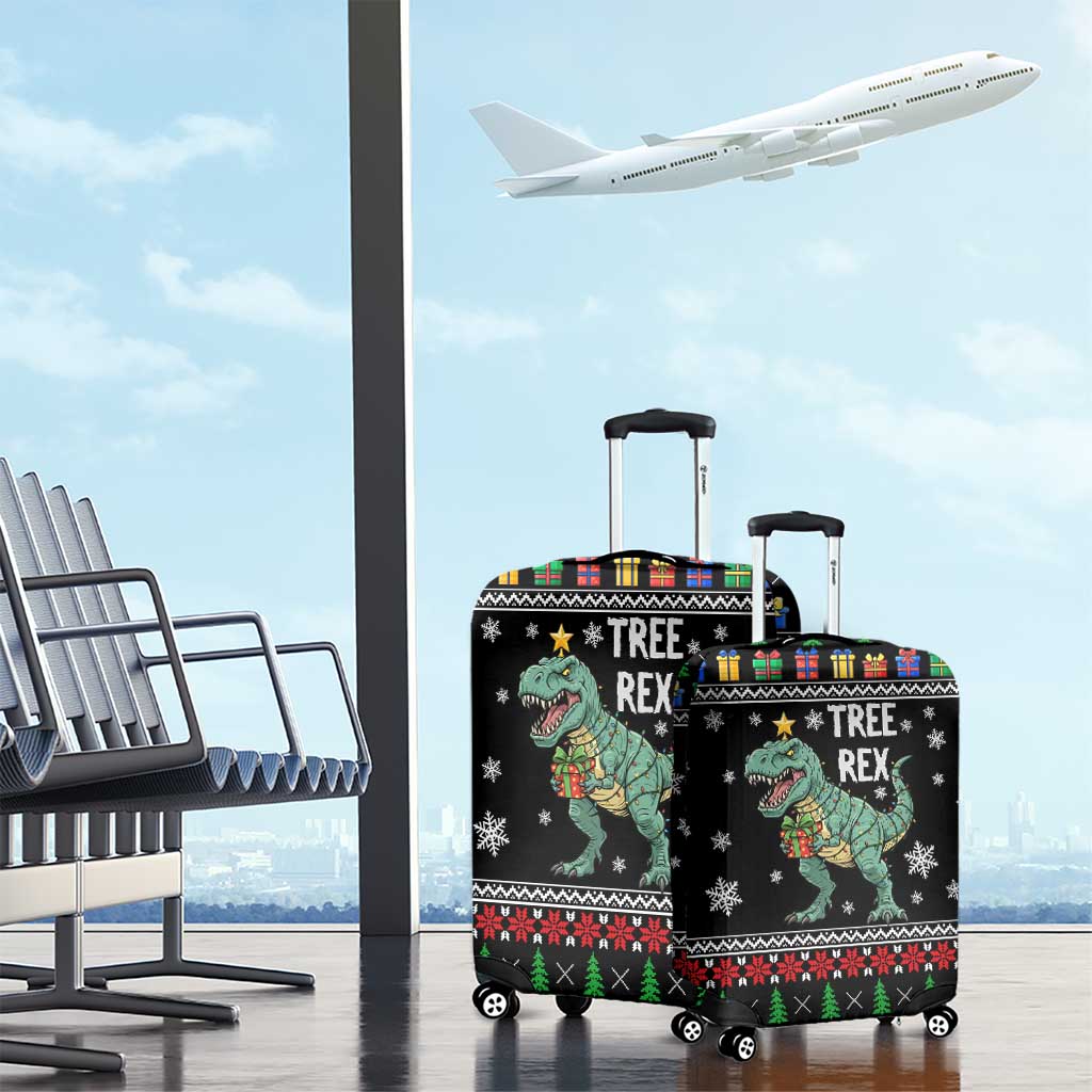 Tree Rex Christmas Luggage Cover Xmas Holiday Patterns - Wonder Print Shop