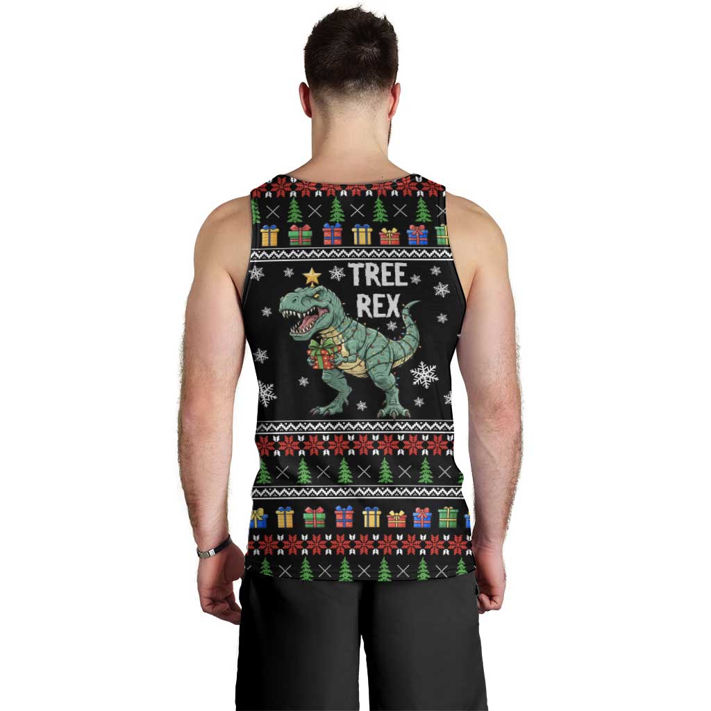 Tree Rex Christmas Men Tank Top Xmas Holiday Patterns - Wonder Print Shop