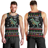 Tree Rex Christmas Men Tank Top Xmas Holiday Patterns - Wonder Print Shop