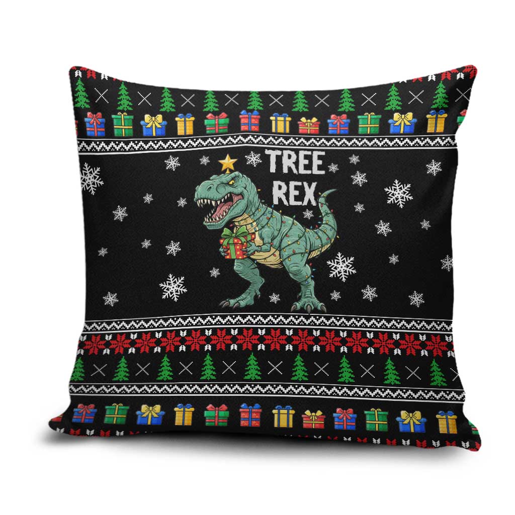 Tree Rex Christmas Pillow Cover Xmas Holiday Patterns - Wonder Print Shop