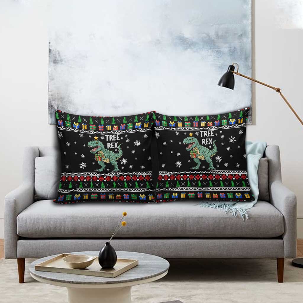 Tree Rex Christmas Pillow Cover Xmas Holiday Patterns - Wonder Print Shop