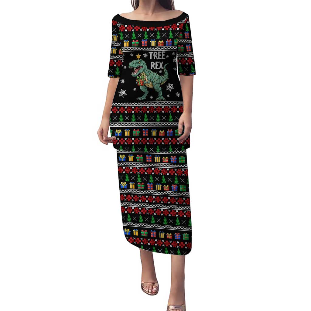 Tree Rex Christmas Puletasi Xmas Holiday Patterns - Wonder Print Shop