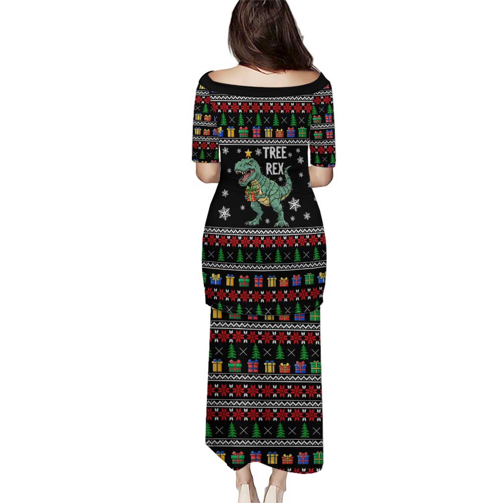 Tree Rex Christmas Puletasi Xmas Holiday Patterns - Wonder Print Shop