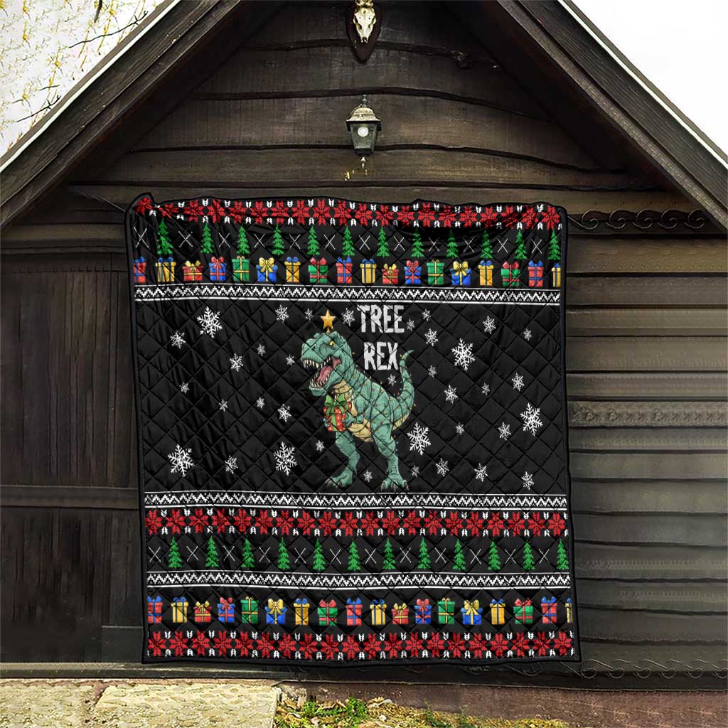 Tree Rex Christmas Quilt Xmas Holiday Patterns - Wonder Print Shop