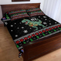 Tree Rex Christmas Quilt Bed Set Xmas Holiday Patterns - Wonder Print Shop