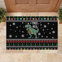 Tree Rex Christmas Rubber Doormat Xmas Holiday Patterns - Wonder Print Shop
