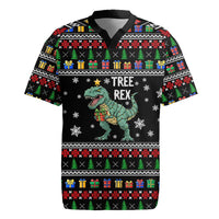 Tree Rex Christmas Rugby Jersey Xmas Holiday Patterns - Wonder Print Shop