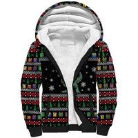 Tree Rex Christmas Sherpa Hoodie Xmas Holiday Patterns - Wonder Print Shop
