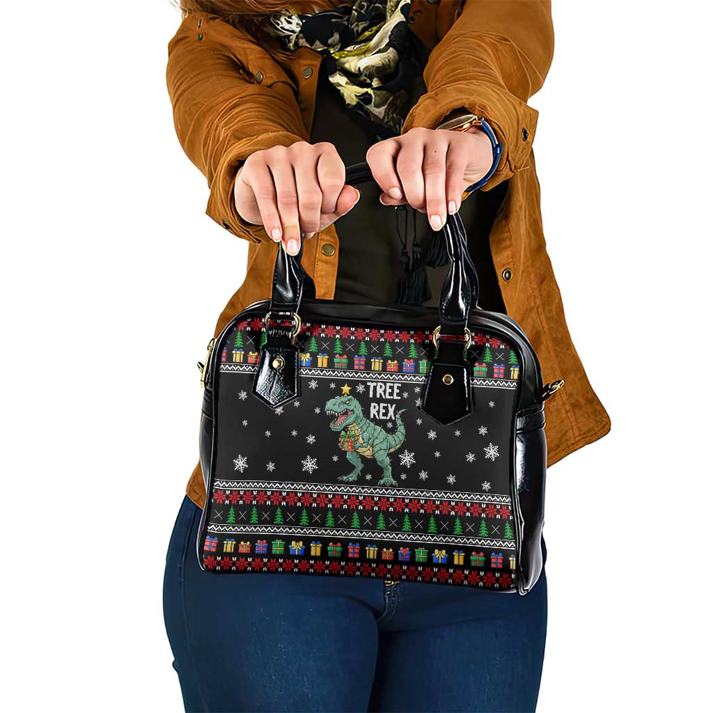 Tree Rex Christmas Shoulder Handbag Xmas Holiday Patterns - Wonder Print Shop