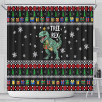 Tree Rex Christmas Shower Curtain Xmas Holiday Patterns - Wonder Print Shop