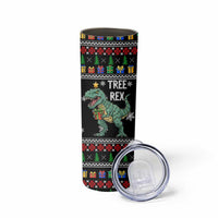 Tree Rex Christmas Skinny Tumbler Xmas Holiday Patterns - Wonder Print Shop