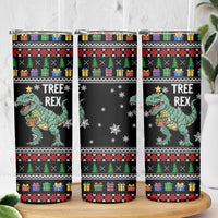 Tree Rex Christmas Skinny Tumbler Xmas Holiday Patterns - Wonder Print Shop