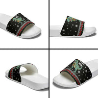 Tree Rex Christmas Slide Sandals Xmas Holiday Patterns - Wonder Print Shop