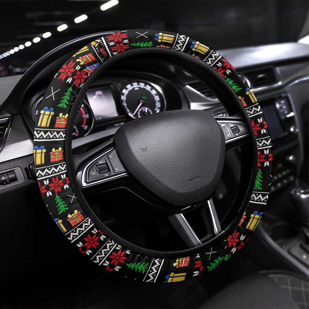 Tree Rex Christmas Steering Wheel Cover Xmas Holiday Patterns - Wonder Print Shop