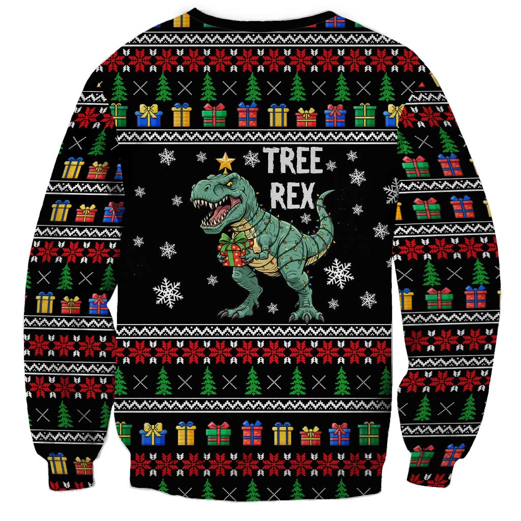 Tree Rex Christmas Sweatshirt Xmas Holiday Patterns - Wonder Print Shop