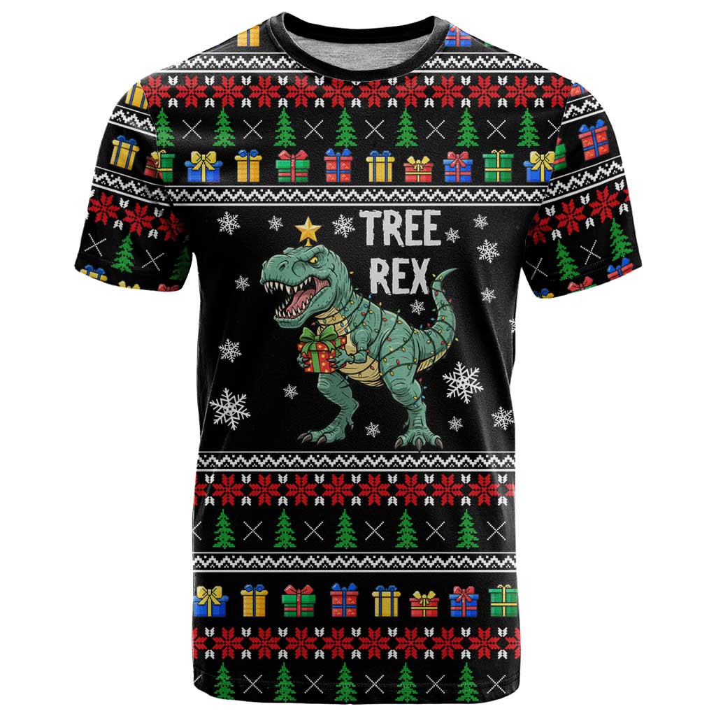 Tree Rex Christmas T Shirt Xmas Holiday Patterns - Wonder Print Shop