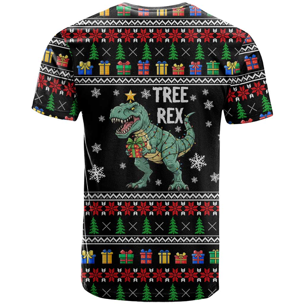 Tree Rex Christmas T Shirt Xmas Holiday Patterns - Wonder Print Shop