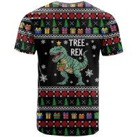 Tree Rex Christmas T Shirt Xmas Holiday Patterns - Wonder Print Shop