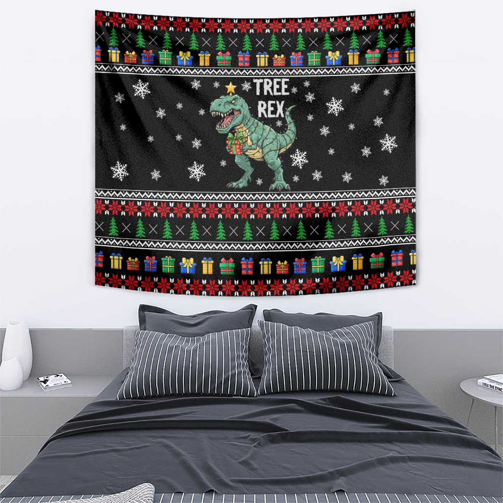 Tree Rex Christmas Tapestry Xmas Holiday Patterns - Wonder Print Shop