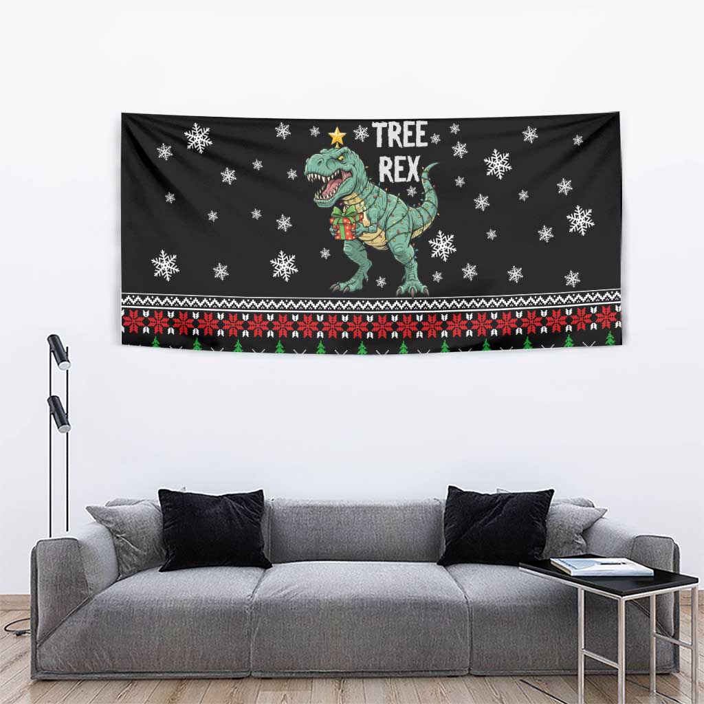 Tree Rex Christmas Tapestry Xmas Holiday Patterns - Wonder Print Shop