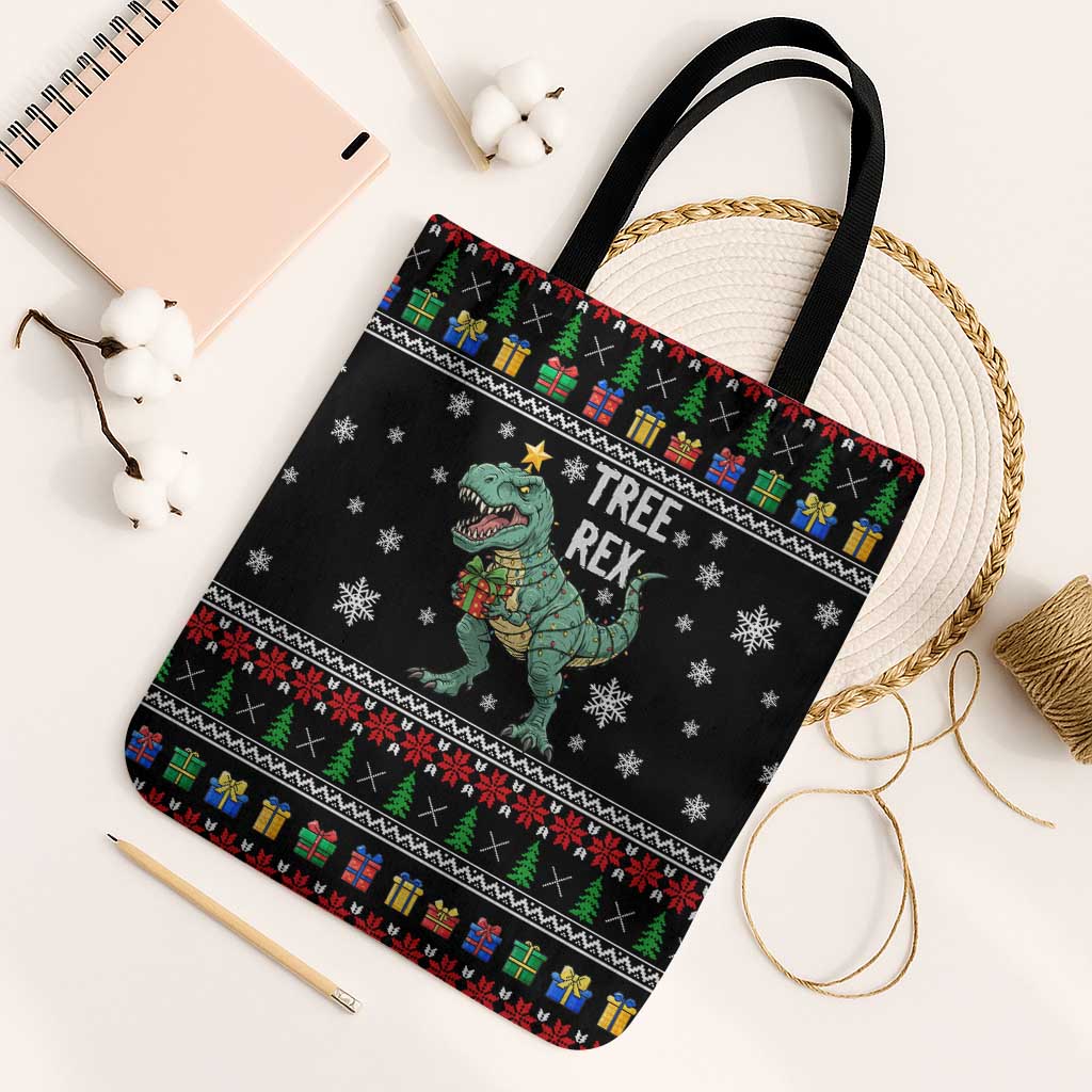 Tree Rex Christmas Tote Bag Xmas Holiday Patterns - Wonder Print Shop