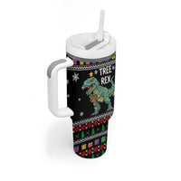Tree Rex Christmas Tumbler With Handle Xmas Holiday Patterns - Wonder Print Shop