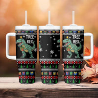 Tree Rex Christmas Tumbler With Handle Xmas Holiday Patterns - Wonder Print Shop
