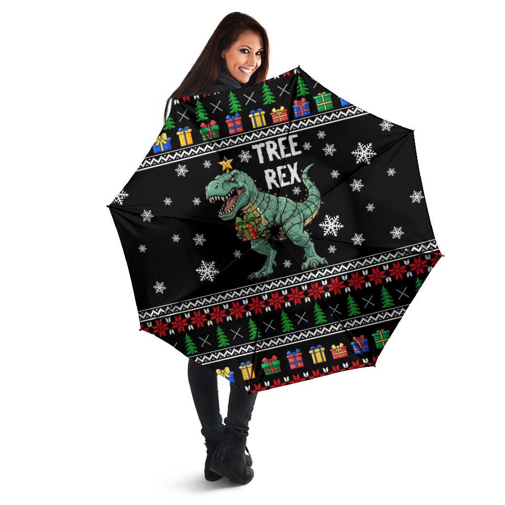 Tree Rex Christmas Umbrella Xmas Holiday Patterns - Wonder Print Shop