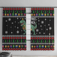 Tree Rex Christmas Window Curtain Xmas Holiday Patterns - Wonder Print Shop