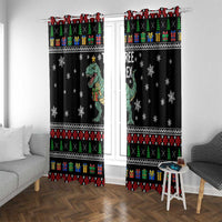 Tree Rex Christmas Window Curtain Xmas Holiday Patterns - Wonder Print Shop