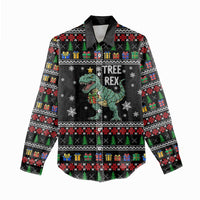 Tree Rex Christmas Women Casual Shirt Xmas Holiday Patterns - Wonder Print Shop