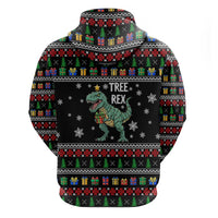 Tree Rex Christmas Zip Hoodie Xmas Holiday Patterns - Wonder Print Shop