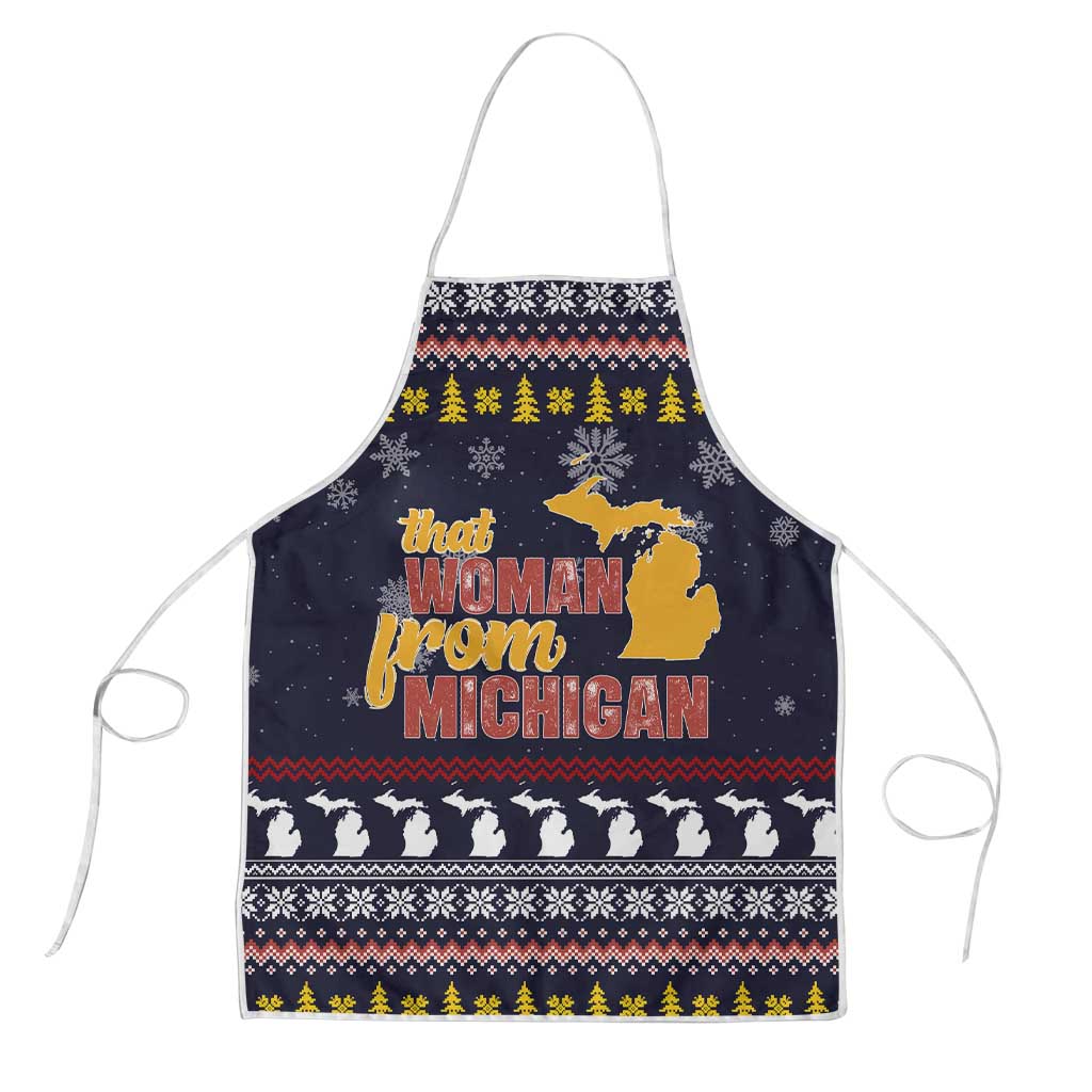 That Woman From Michigan Christmas Apron Xmas Holiday Patterns - Wonder Print Shop