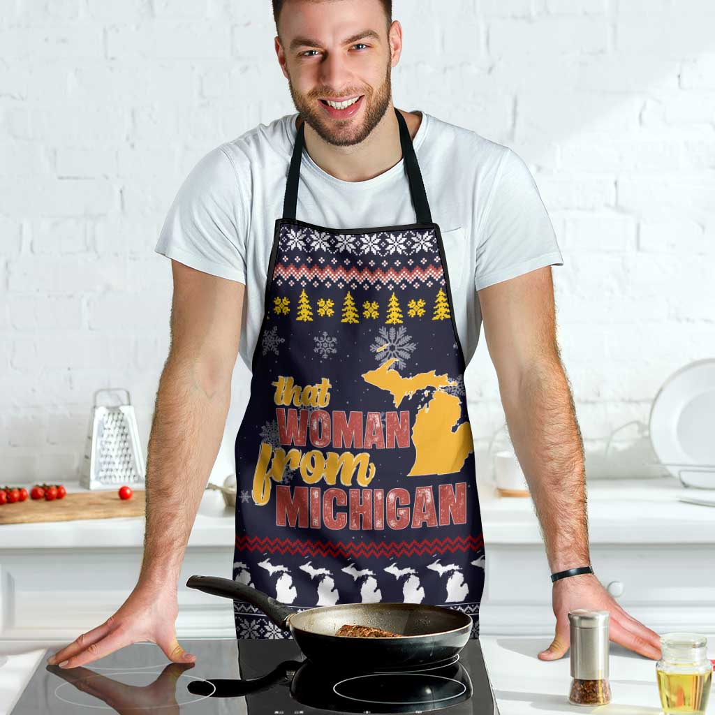 That Woman From Michigan Christmas Apron Xmas Holiday Patterns - Wonder Print Shop