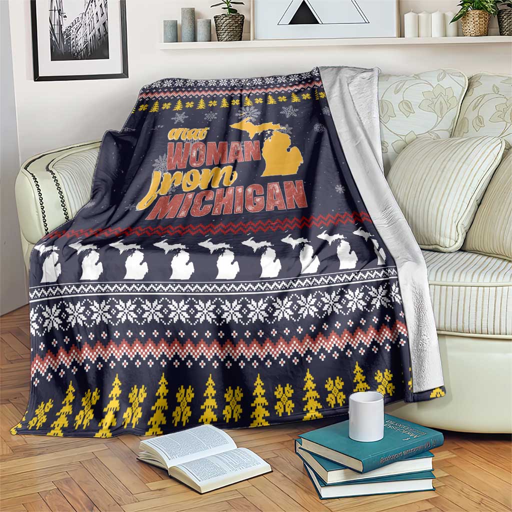 That Woman From Michigan Christmas Blanket Xmas Holiday Patterns - Wonder Print Shop
