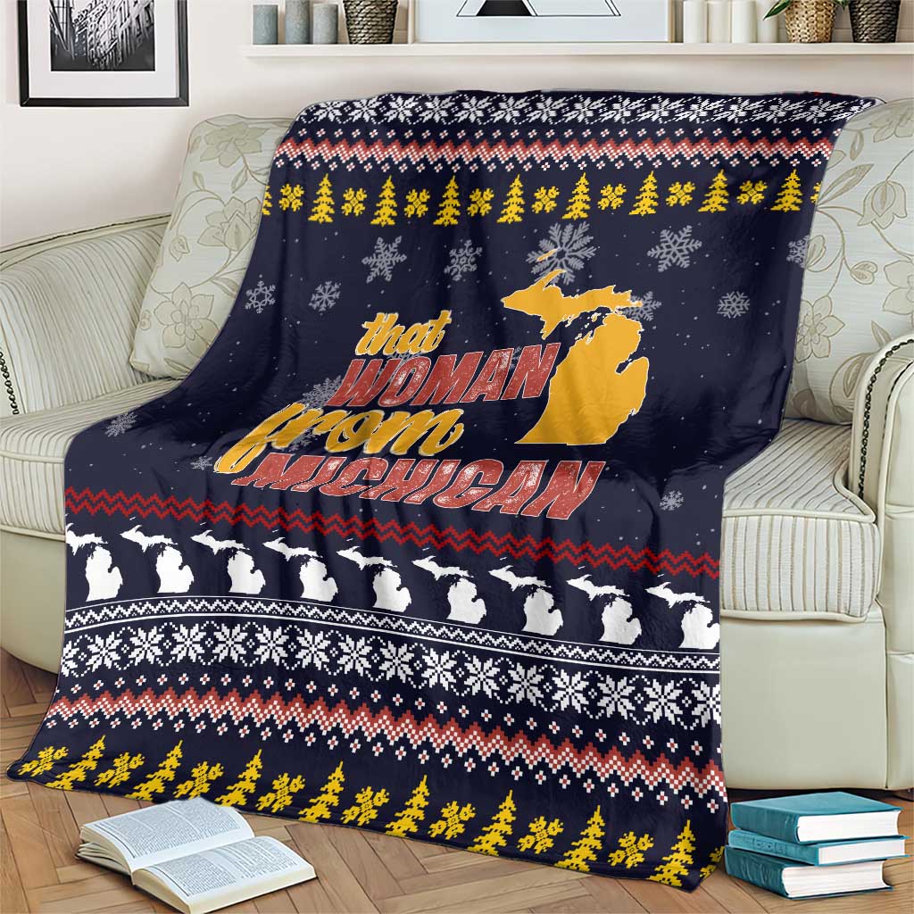 That Woman From Michigan Christmas Blanket Xmas Holiday Patterns - Wonder Print Shop