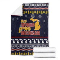 That Woman From Michigan Christmas Blanket Xmas Holiday Patterns - Wonder Print Shop