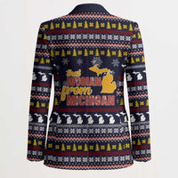 That Woman From Michigan Christmas Blazer Xmas Holiday Patterns - Wonder Print Shop