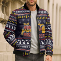 That Woman From Michigan Christmas Bomber Puffer Jacket Xmas Holiday Patterns - Wonder Print Shop