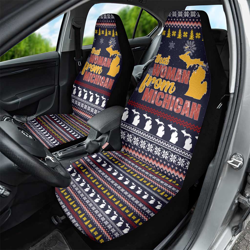 That Woman From Michigan Christmas Car Seat Cover Xmas Holiday Patterns - Wonder Print Shop