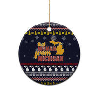 That Woman From Michigan Christmas Ceramic Ornament Xmas Holiday Patterns - Wonder Print Shop
