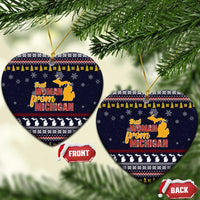 That Woman From Michigan Christmas Ceramic Ornament Xmas Holiday Patterns - Wonder Print Shop