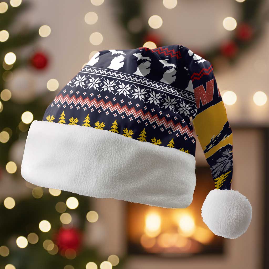 That Woman From Michigan Christmas Santa Hat Xmas Holiday Patterns - Wonder Print Shop