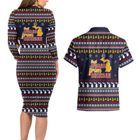 That Woman From Michigan Christmas Couples Matching Long Sleeve Bodycon Dress and Hawaiian Shirt Xmas Holiday Patterns - Wonder Print Shop