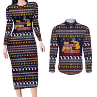 That Woman From Michigan Christmas Couples Matching Long Sleeve Bodycon Dress and Long Sleeve Button Shirt Xmas Holiday Patterns - Wonder Print Shop