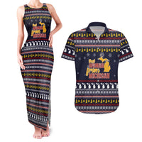 That Woman From Michigan Christmas Couples Matching Tank Maxi Dress and Hawaiian Shirt Xmas Holiday Patterns - Wonder Print Shop