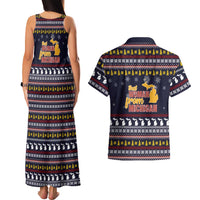That Woman From Michigan Christmas Couples Matching Tank Maxi Dress and Hawaiian Shirt Xmas Holiday Patterns - Wonder Print Shop